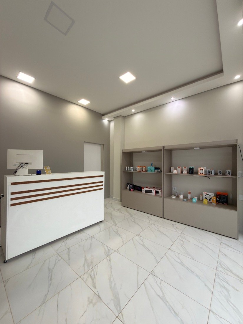 Recepção e vitrine de produtos da Ponto Info